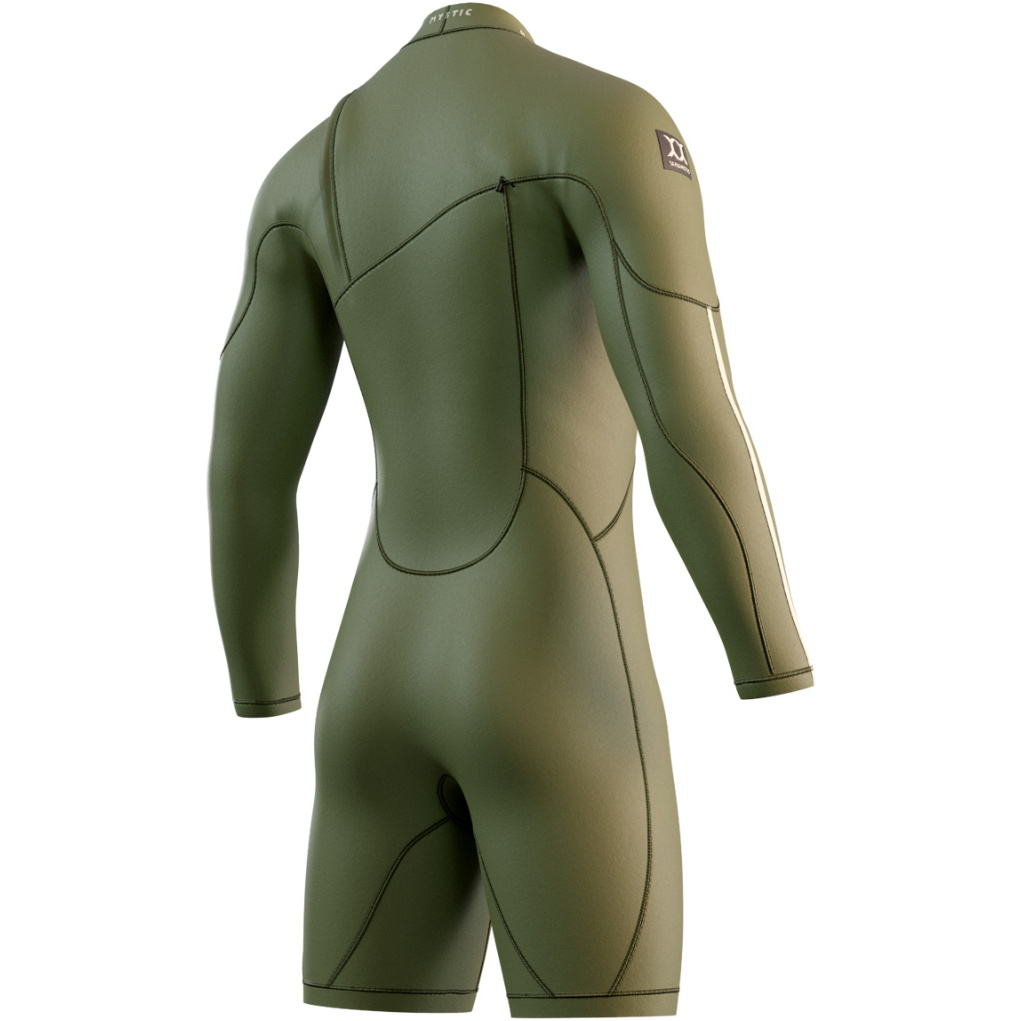 2025 Mystic Hommes The One 3/2mm Longarm Zip Free Shorty Combinaison Néoprène 35000.250620 - Moss